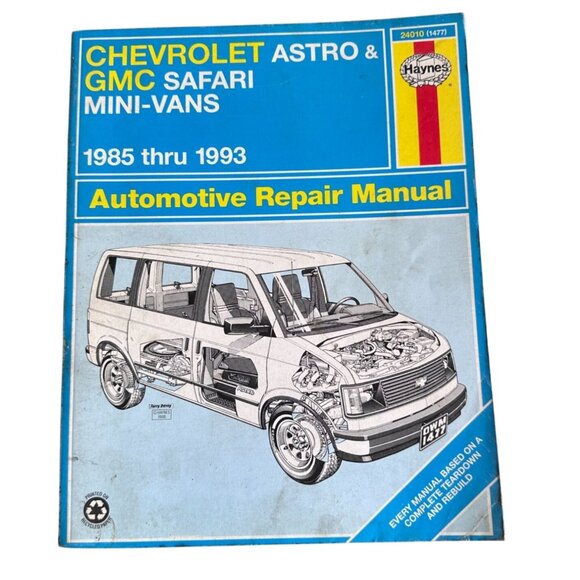 Vtg Haynes Repair Manual Chevrolet Astro & GMC Safari Mini-vans 1985-1991 24010 - Picture 1 of 6